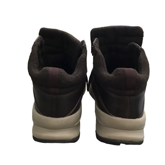 KHOMBU MENS BROWN ALMOND TOE SNEAKER SYNTHETIC BOOTS SIZE 11 - Picture 4 of 8